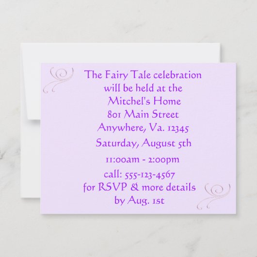 Fairy Tail Party Invitation Kaart (Achterkant)