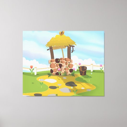 Fairy Tail Waterput en Emmer Canvas Afdruk (Voorkant)