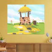 Fairy Tail Waterput en Emmer Canvas Afdruk (Insitu (Woonkamer))