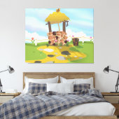 Fairy Tail Waterput en Emmer Canvas Afdruk (Insitu (Slaapkamer))
