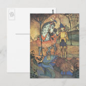 Fairy Tale, A Brave Knight and Dragon Briefkaart (Voorkant / Achterkant)