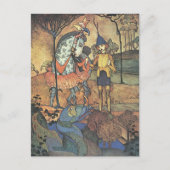  Fairy Tale, A Brave Knight and Dragon Briefkaart (Voorkant)