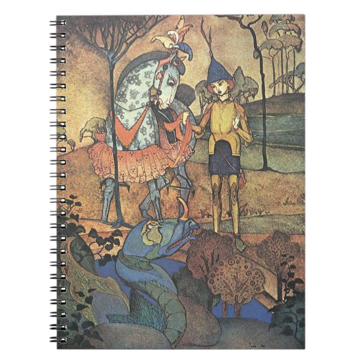 Fairy Tale, A Brave Knight and Dragon Notitieboek (Voorkant)