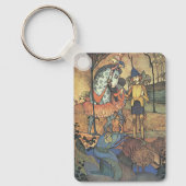  Fairy Tale, A Brave Knight and Dragon Sleutelhanger (Voorkant)