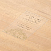 Fairy Tale Acryl Huwelijksuitnodiging Acryl Uitnodigingen (Laagn)