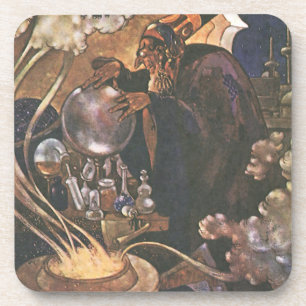  Fairy Tale, Aladdin en de Magic Lamp Bier Onderzetter