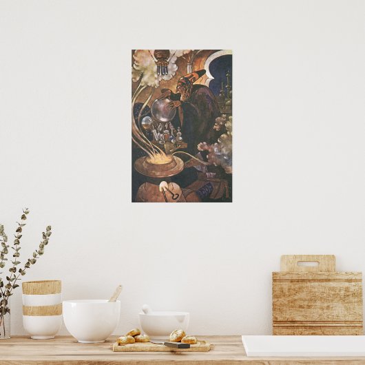 Fairy Tale, Aladdin en de Magic Lamp Poster (Keuken)