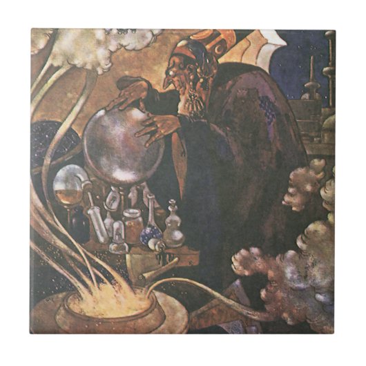 Fairy Tale, Aladdin en de Magic Lamp Tegeltje (Voorkant)