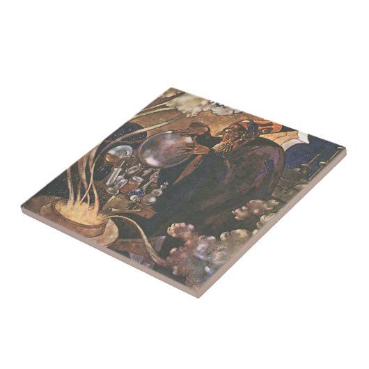  Fairy Tale, Aladdin en de Magic Lamp Tegeltje (Zijkant)