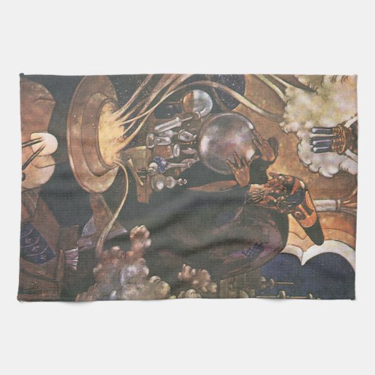 Fairy Tale, Aladdin en de Magic Lamp Theedoek (Horizontaal)