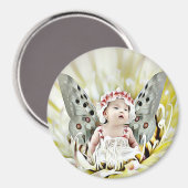 Fairy Tale Baby Girl met Wings Magnet (Voorkant / Achterkant)