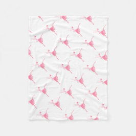 Fairy tale balletdanser. Trendy roze Ballerina. Fleece Deken
