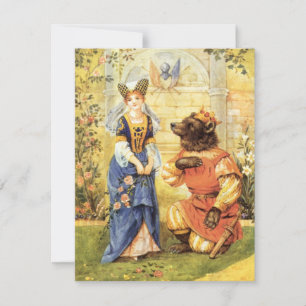 Fairy Tale Beauty en de Beast Invitation Kaart