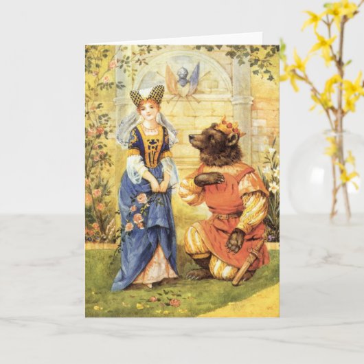  Fairy Tale, Beauty en het Beest Kaart (Gele Bloem)