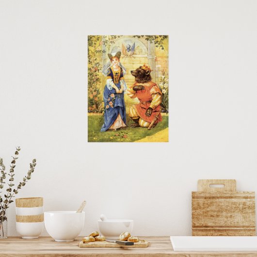  Fairy Tale, Beauty en het Beest Poster (Keuken)