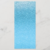 Fairy Tale Blue Glitter Sweet 16 Glam Party Menu (Achterkant)