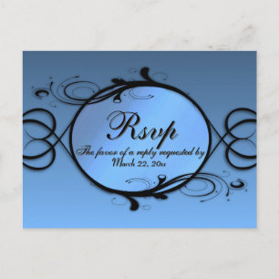 Fairy Tale Blue RSVP Menu Keuzes