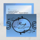 Fairy Tale Blue RSVP Menu Keuzes (Voorkant / Achterkant)