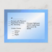 Fairy Tale Blue RSVP Menu Keuzes (Achterkant)