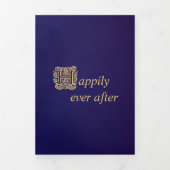 Fairy Tale Book Gold Paars Velvet Drieluik Uitnodiging (Cover)