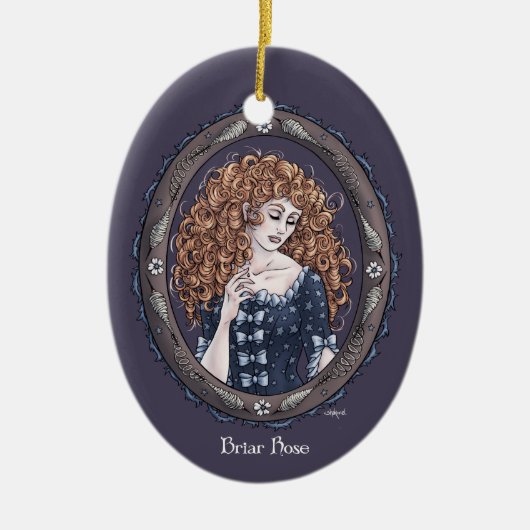 Fairy Tale "Briar Roos" Fantasy Art Ornament #1 (Voorkant)