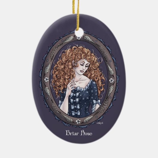 Fairy Tale "Briar Roos" Fantasy Art Ornament #1 (Achterkant)