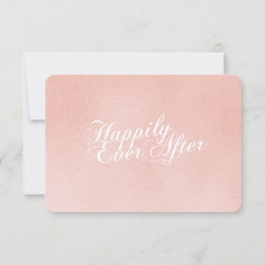 Fairy Tale Carriage Blush Pink Response Kaart (Achterkant)