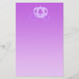 Fairy Tale Carriage in Paars. Briefpapier