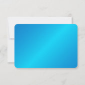 Fairy Tale Carriage Peacock Blue Respons RSVP Kaartje (Achterkant)