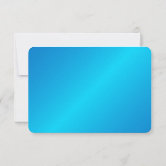 Fairy Tale Carriage Peacock Blue Respons RSVP Kaartje (Achterkant)