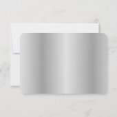 Fairy Tale Carriage Peacock Silver Response RSVP Kaartje (Achterkant)