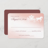 Fairy Tale Carriage Pink Response Kaart (Voorkant / Achterkant)
