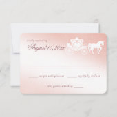 Fairy Tale Carriage Pink Response Kaart (Voorkant)