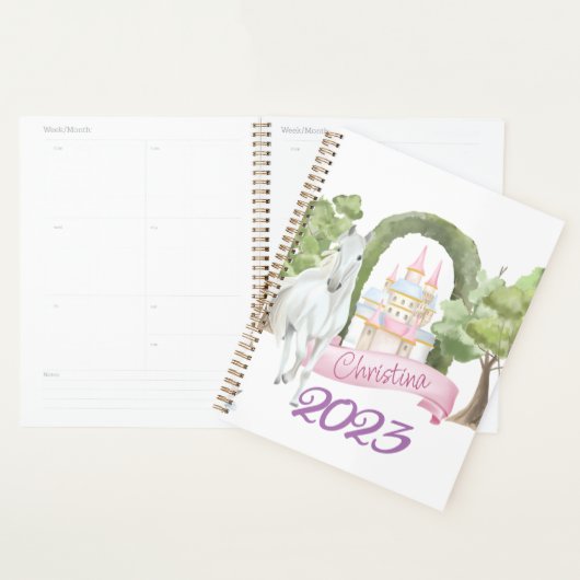 Fairy Tale Castle and White Horse Waterverf Planner (Display)