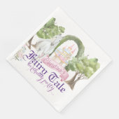 Fairy Tale Castle and White Horse Waterverf Servet (Hoek)