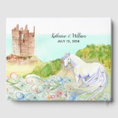 Fairy Tale Castle en Unicorn Wedding Guest Book Gastenboek (Achterkant)