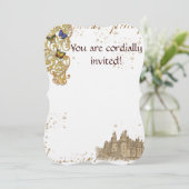 Fairy Tale Castle Invitation Save The Date (Staand voorkant)