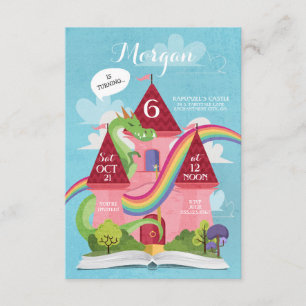 Fairy Tale Castle Princess Birthday Party Invite Kaart