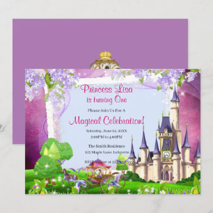 Fairy Tale Castle Princess Birthday Party Kaart