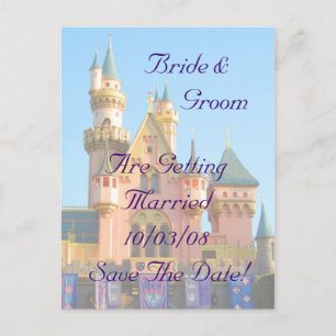 Fairy Tale Castle Save the Date Card Aankondigingskaart