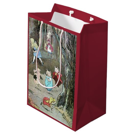 Fairy Tale Characters  Scene Medium Cadeauzakje (Achterkant Gekanteld)