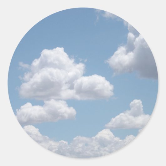 Fairy Tale Clouds Ronde Sticker (Voorkant)