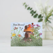 Fairy Tale Cottage and Flowers Nieuw Huis Briefkaart (Staand voorkant)