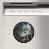 Fairy Tale Crystal Ball Full Moon Fantasy Magnet (Insitu (Vaatwasser))
