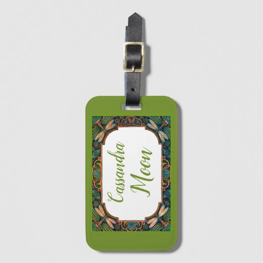 Fairy Tale Dragonfly gepersonaliseerd Bagagelabel (Voorkant (verticaal))