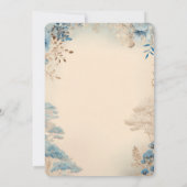 Fairy Tale Enchanted Forest Lotus Floral Bridal Kaart (Achterkant)