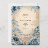 Fairy Tale Enchanted Forest Lotus Floral Bridal Kaart (Voorkant)