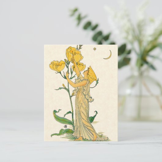  Fairy Tale, Evening Primrose, Walter Crane Briefkaart (Staand voorkant)