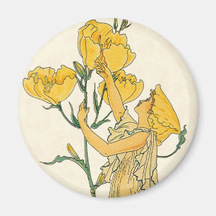  Fairy Tale, Evening Primrose, Walter Crane Magneet