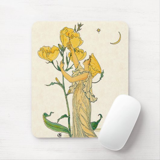  Fairy Tale, Evening Primrose, Walter Crane Muismat (Met muis)